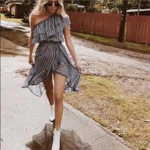 Misa Los Angeles Rumi Dress in Blue Multi